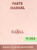 DoAll-Doall 3612-3, Band Saw Parts Lists Manual 1968-3612-3-01